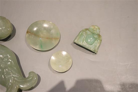 Four Chinese jade carvings